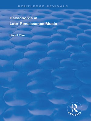cover image of Hexachords in Late-Renaissance Music